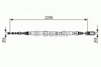 BOSCH 1987477569 -  Трос, стояночная тормозная система