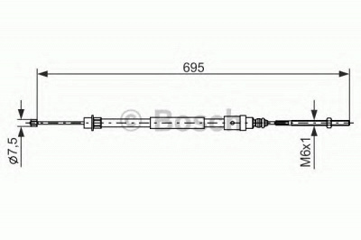 BOSCH 1987477572 -  Трос, стояночная тормозная система