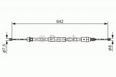 BOSCH 1987477573 -  Трос, стояночная тормозная система
