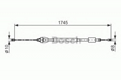 BOSCH 1987477576 -  Трос, стояночная тормозная система
