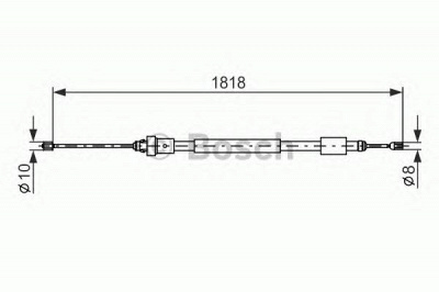 BOSCH 1987477577 -  Трос, стояночная тормозная система