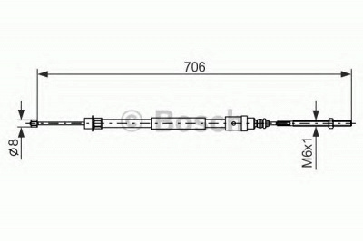 BOSCH 1987477578 -  Трос, стояночная тормозная система