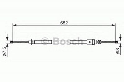 BOSCH 1987477579 -  Трос, стояночная тормозная система
