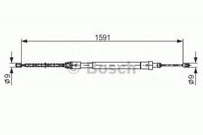 BOSCH 1987477580 -  Трос, стояночная тормозная система