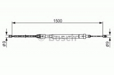 BOSCH 1987477581 -  Трос, стояночная тормозная система