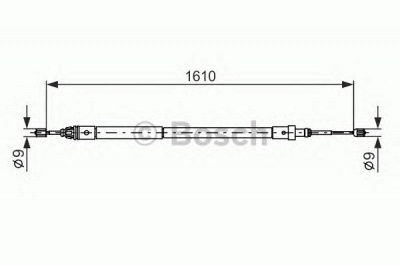 BOSCH 1987477584 -  Трос, стояночная тормозная система