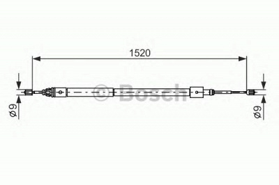 BOSCH 1987477585 -  Трос, стояночная тормозная система