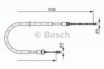 BOSCH 1987477586 -  Трос, стояночная тормозная система