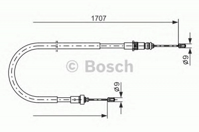 BOSCH 1987477587 -  Трос, стояночная тормозная система