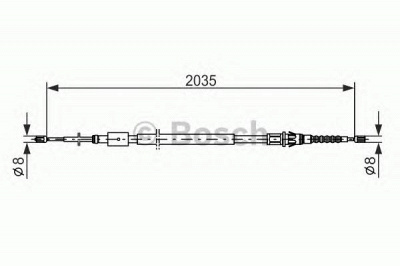 BOSCH 1987477598 -  Трос, стояночная тормозная система