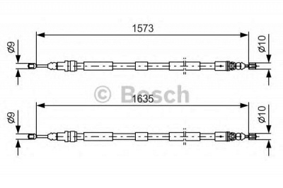 BOSCH 1987477615 -  Трос, стояночная тормозная система