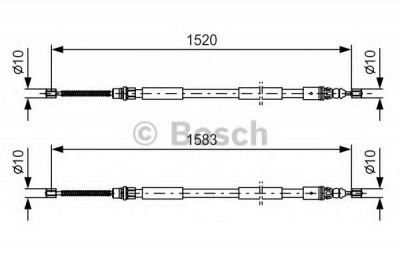 BOSCH 1987477616 -  Трос, стояночная тормозная система
