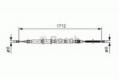 BOSCH 1987477618 -  Трос, стояночная тормозная система