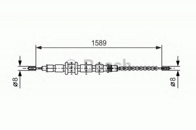 BOSCH 1987477620 -  Трос, стояночная тормозная система
