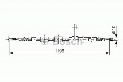 BOSCH 1987477621 -  Трос, стояночная тормозная система