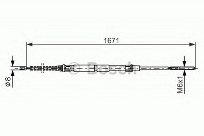 BOSCH 1987477626 -  Трос, стояночная тормозная система