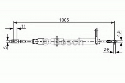 BOSCH 1987477628 -  Трос, стояночная тормозная система