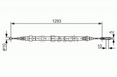 BOSCH 1987477630 -  Трос, стояночная тормозная система