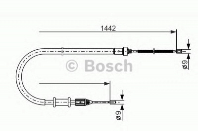 BOSCH 1987477635 -  Трос, стояночная тормозная система