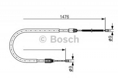 BOSCH 1987477639 -  Трос, стояночная тормозная система