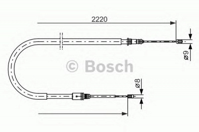 BOSCH 1987477652 -  Трос, стояночная тормозная система