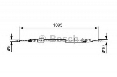 BOSCH 1987477660 -  Трос, стояночная тормозная система