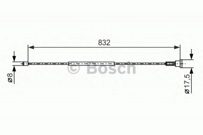 BOSCH 1987477661 -  Трос, стояночная тормозная система