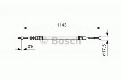 BOSCH 1987477669 -  Трос, стояночная тормозная система