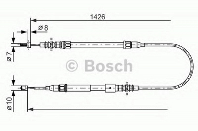 BOSCH 1987477670 -  Трос, стояночная тормозная система