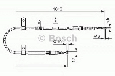 BOSCH 1987477672 -  Трос, стояночная тормозная система