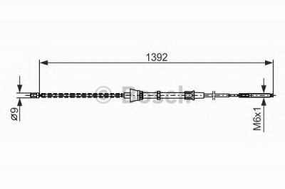 BOSCH 1987477680 -  Трос, стояночная тормозная система