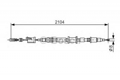 BOSCH 1987477682 -  Трос, стояночная тормозная система