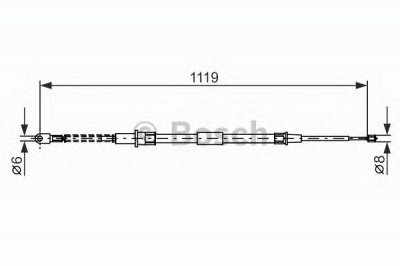 BOSCH 1987477683 -  Трос, стояночная тормозная система