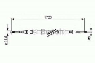 BOSCH 1987477686 -  Трос, стояночная тормозная система