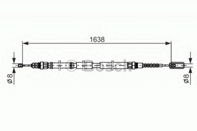BOSCH 1987477688 -  Трос, стояночная тормозная система