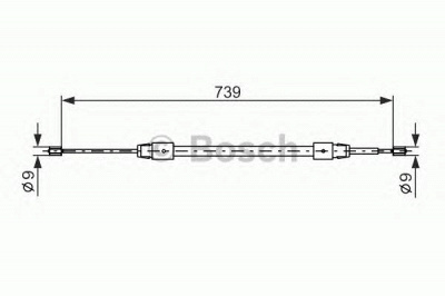 BOSCH 1987477691 -  Трос, стояночная тормозная система