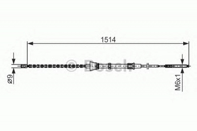 BOSCH 1987477695 -  Трос, стояночная тормозная система