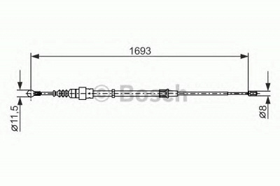 BOSCH 1987477698 -  Трос, стояночная тормозная система