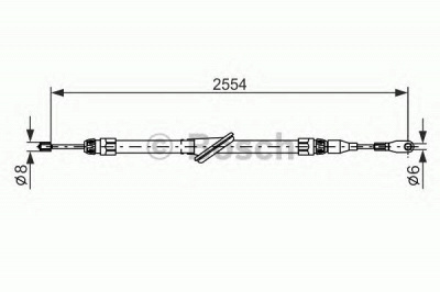 BOSCH 1987477699 -  Трос, стояночная тормозная система