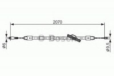 BOSCH 1987477700 -  Трос, стояночная тормозная система