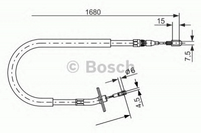 BOSCH 1987477702 -  Трос, стояночная тормозная система