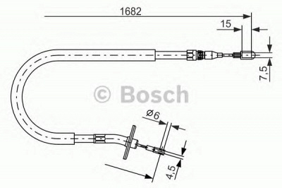 BOSCH 1987477703 -  Трос, стояночная тормозная система