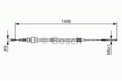 BOSCH 1987477705 -  Трос, стояночная тормозная система