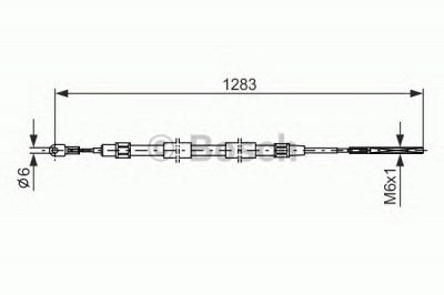 BOSCH 1987477710 -  Трос, стояночная тормозная система