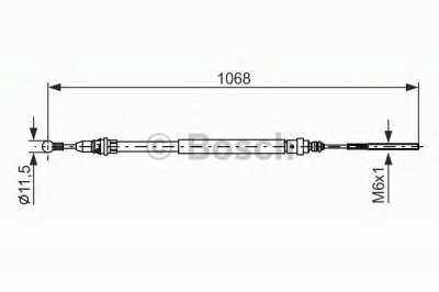 BOSCH 1987477713 -  Трос, стояночная тормозная система