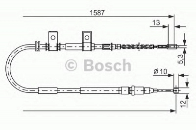 BOSCH 1987477717 -  Трос, стояночная тормозная система