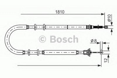 BOSCH 1987477723 -  Трос, стояночная тормозная система