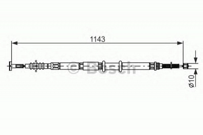 BOSCH 1987477728 -  Трос, стояночная тормозная система