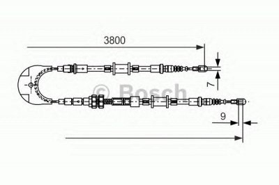 BOSCH 1987477731 -  Трос, стояночная тормозная система