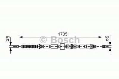 BOSCH 1987477734 -  Трос, стояночная тормозная система